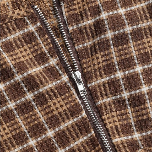 Cider check corset set tank top bustier and shorts size Medium - Picture 3 of 8